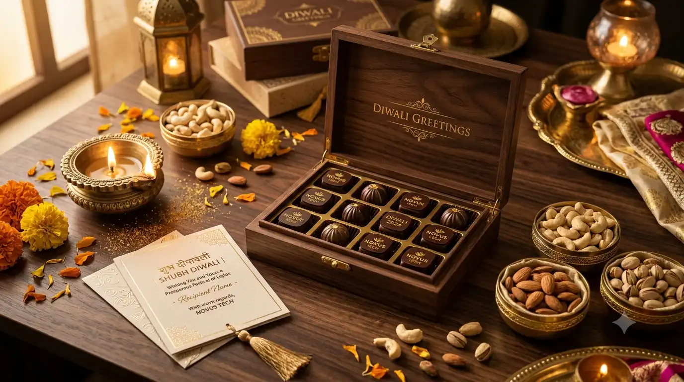 Luxury Corporate Diwali Chocolate Gifts Background